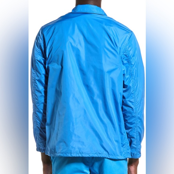 Theory Classic Cosch Jl Blue Sleek Nylon Jacket Sz L - Picture 2 of 9